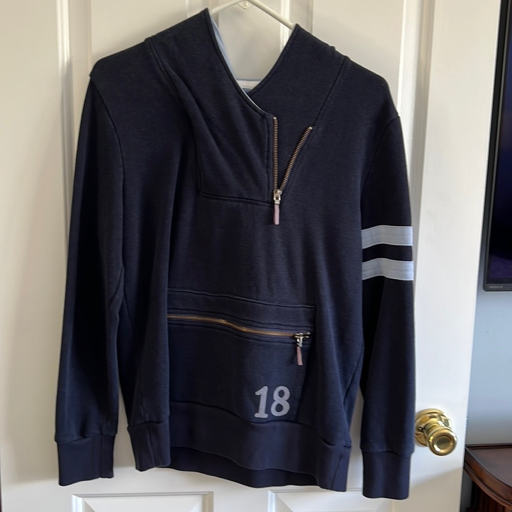 Brooks brothers womens sweater hoodie med blue